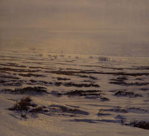 David Rosenthal Oil Painting Alaska Artist, Painting Image Ice Mist